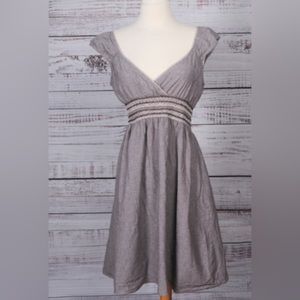 Speed Central  Y2K Gray Cottagecore Ballerinacore Fairycore Babydoll Tea Dress